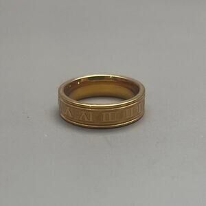 y2k 2000s vintage style roman numerals gold ring